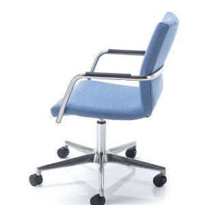 Modern chair with cushioned seat