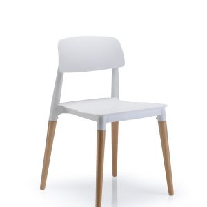 Modern chair with cushioned seat