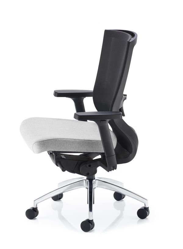 Modern chair with cushioned seat